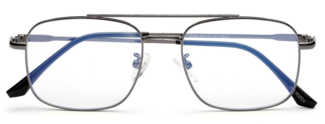 Gunmetal Square Eyeglass for Men