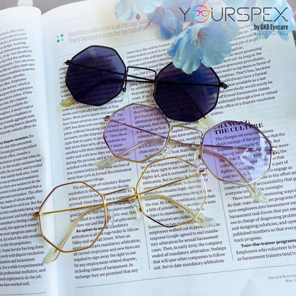 Blue Hexagon Unisex UV Protected Sunglass