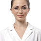 Gold Cateyes Full Rim Metal Women Spectacles Frames