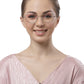 YourSpex Female Cat Eye Glasses Frames in Silver Full Rim Metal