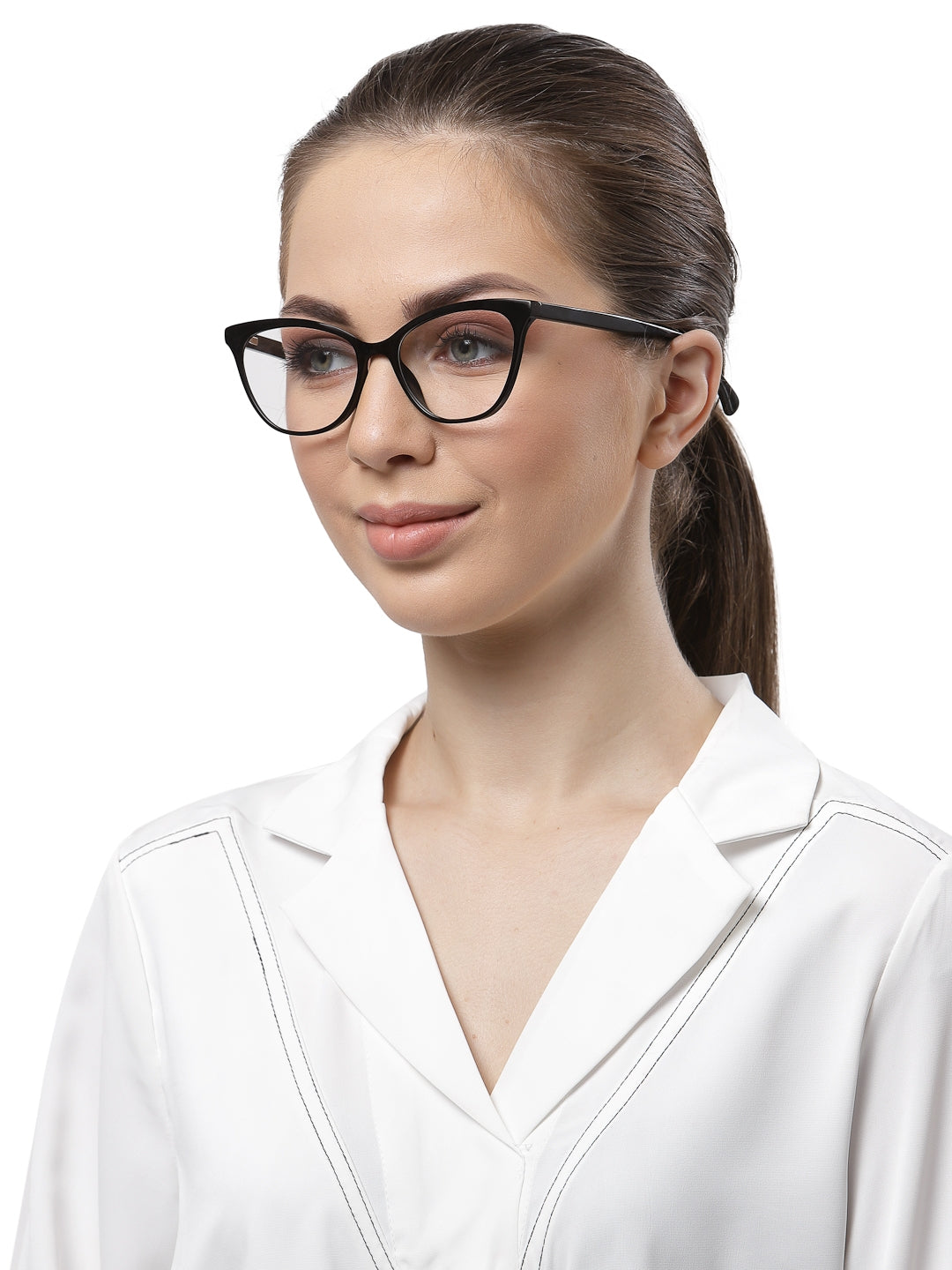 Black Cateyes Full Rim Acetate Frame for Women