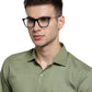 Dark Blue Square Full Rim Acetate Metal Frame for Men