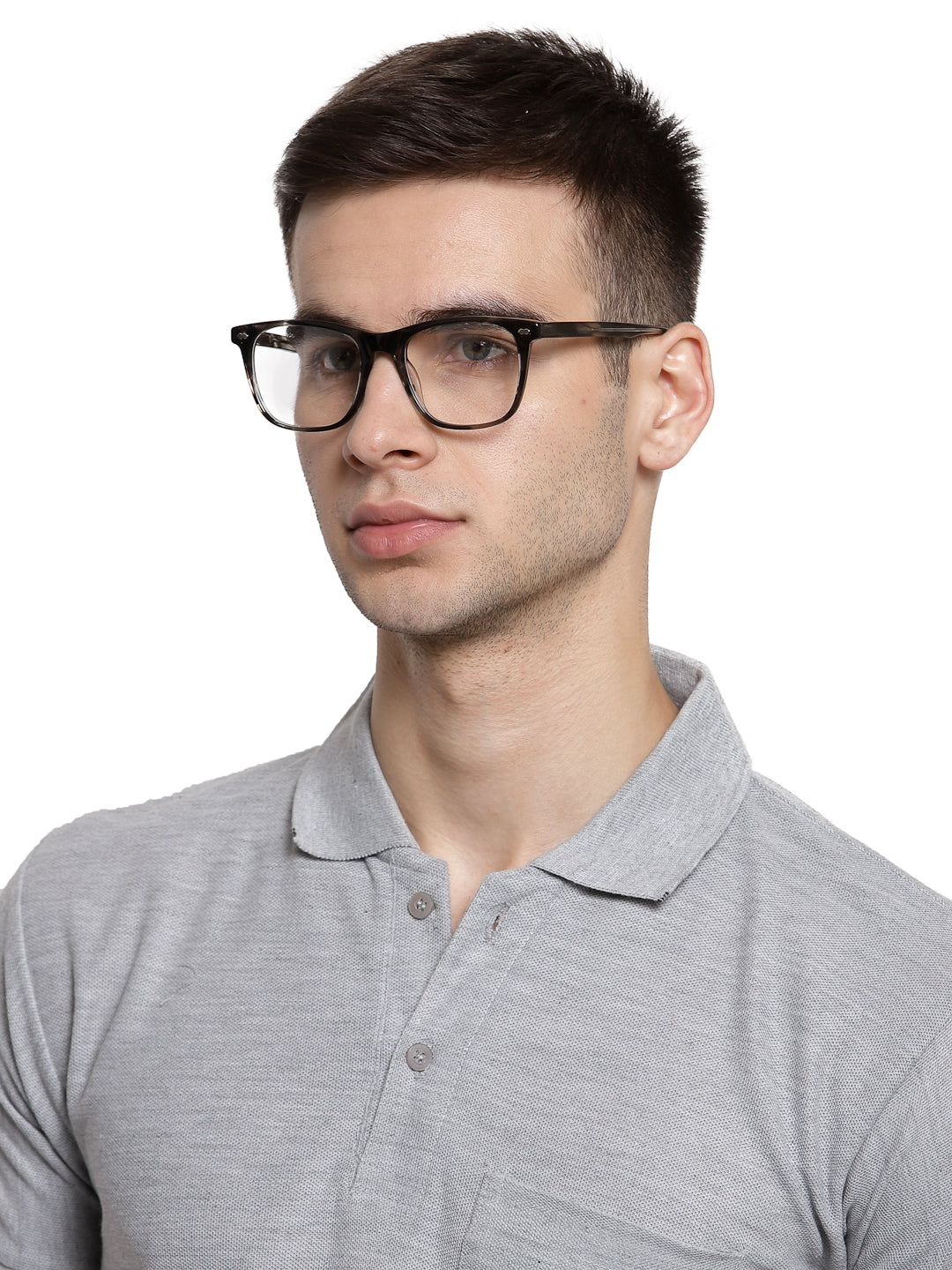 Brown Tort Square Full Rim Acetate Frame for Men