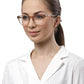 Transparent Light Brown Cat Eye Glasses Frames with Full Rim Acetate