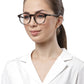 Dark Grey Tort Clubmaster Full Rim Acetate Clear Glasses Frames Women