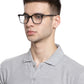 Blue Tort Square Full Rim Acetate Eyeglass Frame for Men