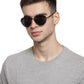 Black Aviator Full Rim Metal Sunglasses