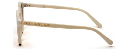 Beige Oval Full Rim Acetate Frame Sunglass for Women