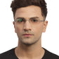 Black Silver Rectangle Half Rim Frame for Men