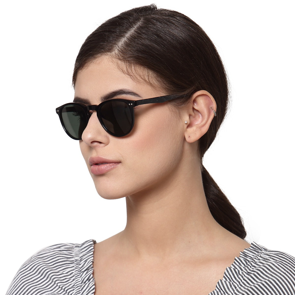 Black Wayfarer Sunglasses Full Rim Acetate Frame