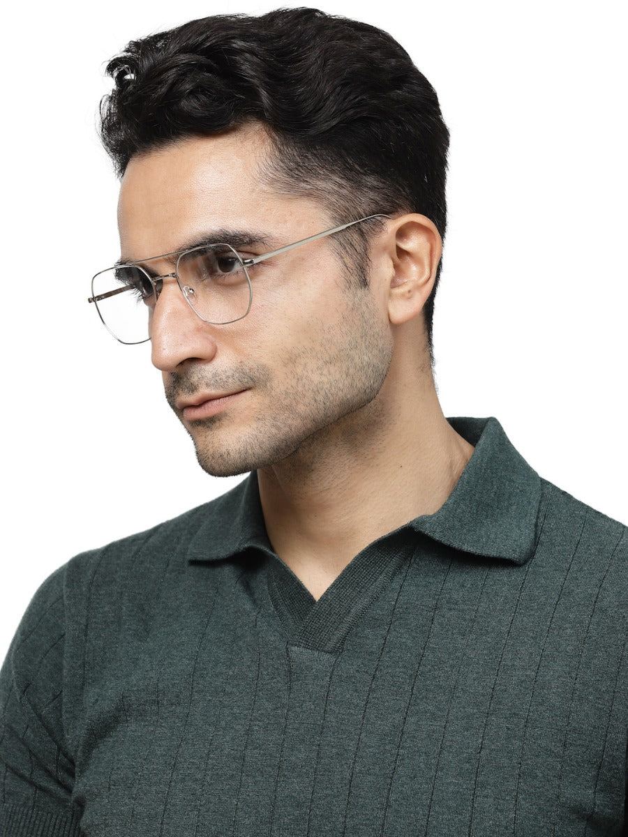 Sliver Square Spectacles for Men