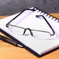 Black Oval Half Rim Metal Frame - Reading Eyeglasses