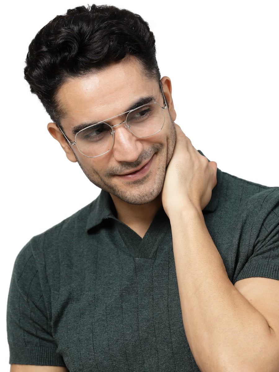 Sliver Square Spectacles for Men