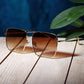 Brown Square Sunglasses for Men and Women