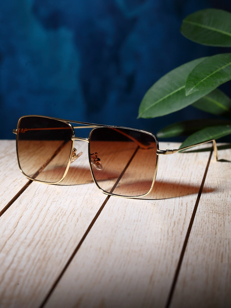 Brown Square Sunglasses for Men and Women