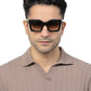 Thick Square Gradient Brown Sunglass