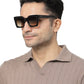 Thick Square Gradient Brown Sunglass