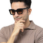 Thick Square Gradient Brown Sunglass