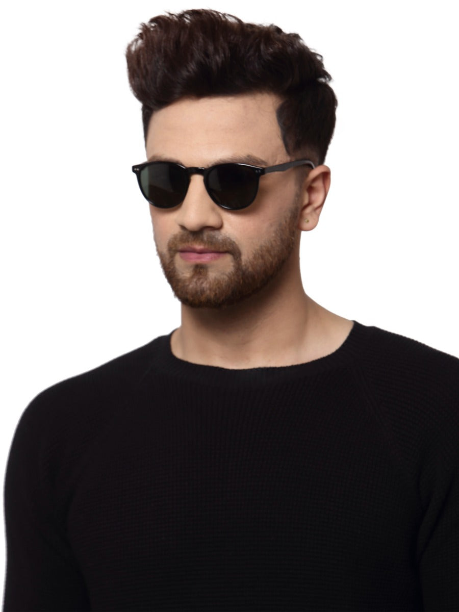 Black Wayfarer Sunglasses Full Rim Acetate Frame