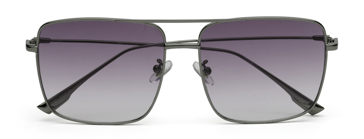 Gunmetal Grey Shade Square Shaped UV Sunglass for Men & Women