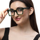 Thick Green Square Full Rim Acetate Frame