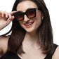 Thick Square Gradient Brown Sunglass