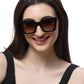 Thick Square Gradient Brown Sunglass