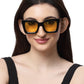 Vintage Thick Yellow Square Sunglass