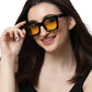 Vintage Thick Yellow Square Sunglass