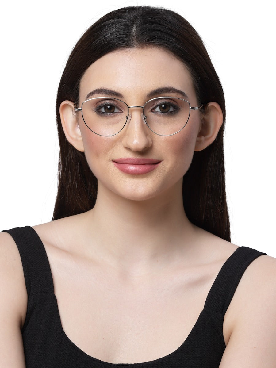 Silver Cat-eye Spectacles with Gold Tort