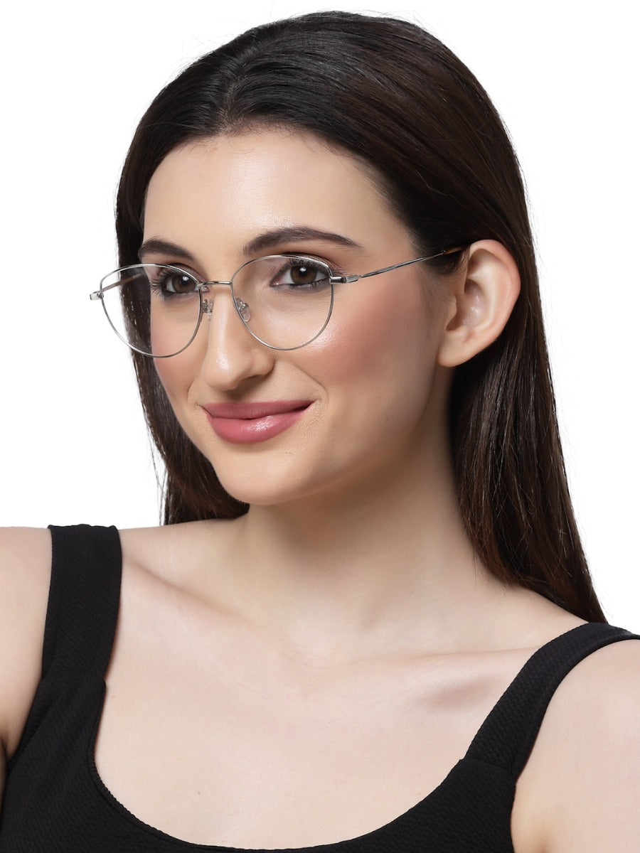 Silver Cat-eye Spectacles with Gold Tort