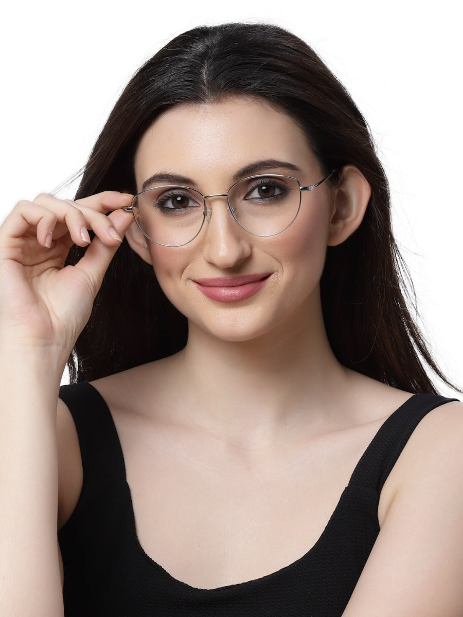 Silver Cat-eye Spectacles with Gold Tort