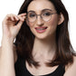 Full-Rim Round Black Spectacles