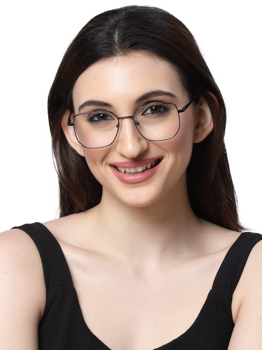 Full-Rim Navy Blue Square Spectacles