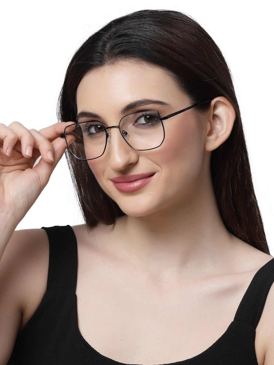 Full-Rim Navy Blue Square Spectacles