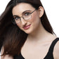 Sleek Black Rectangle Spectacle Frame