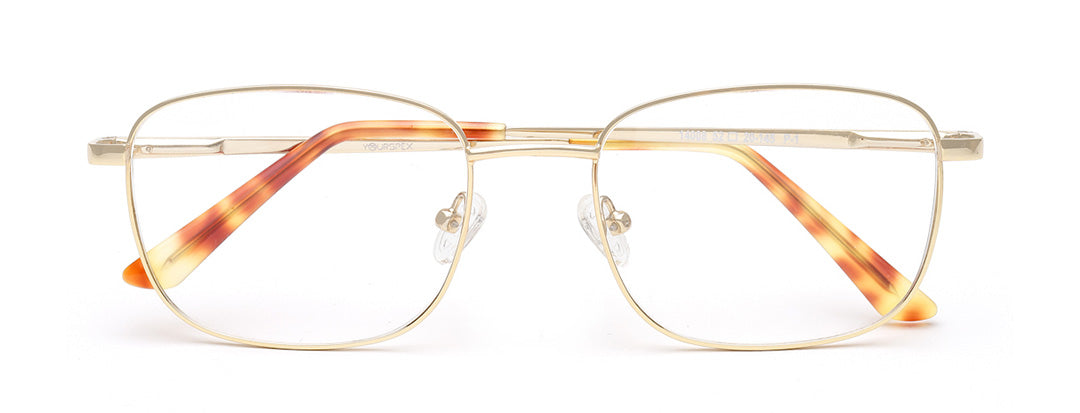 Gold Square Full-Rim Spectacles