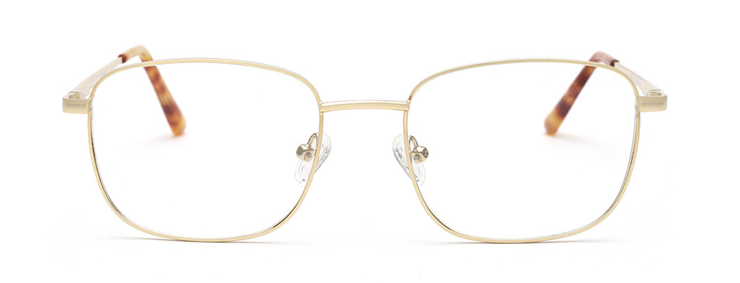 Gold Square Full-Rim Spectacles