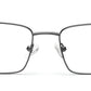 Full-Rim Grey Rectangle Spectacle Frame