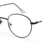 Full-Rim Round Black Spectacles