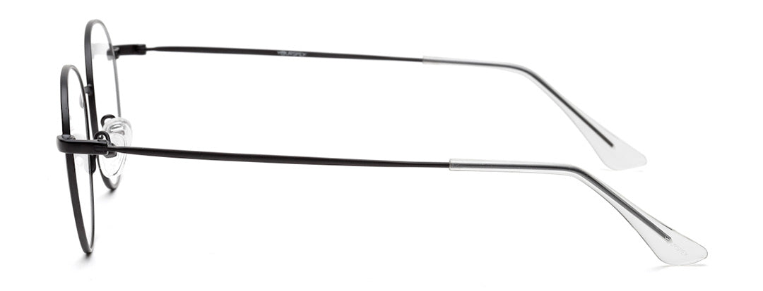 Full-Rim Round Black Spectacles