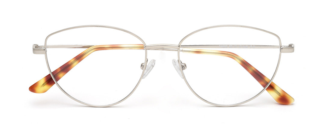 Silver Cat-eye Spectacles with Gold Tort