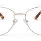 Silver Cat-eye Spectacles with Gold Tort