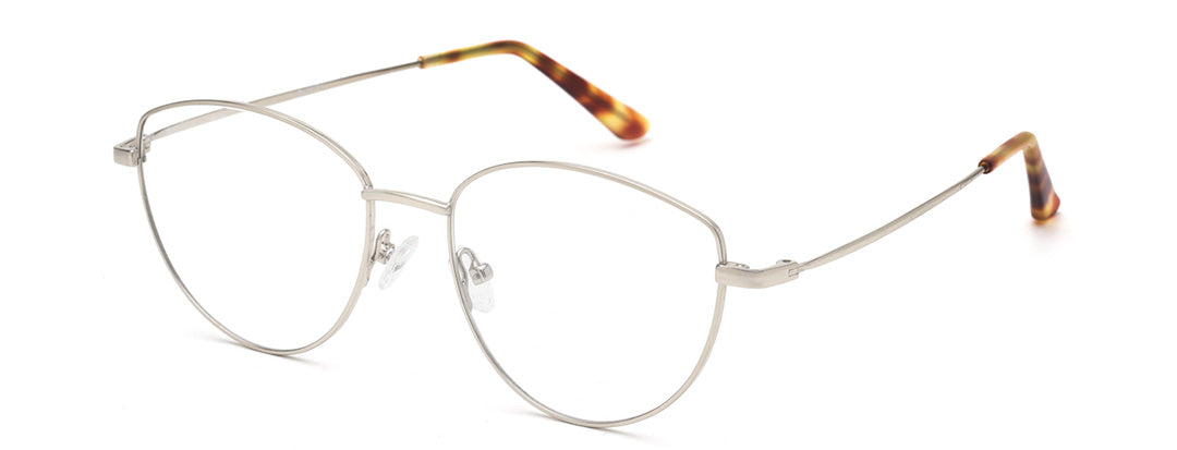 Silver Cat-eye Spectacles with Gold Tort