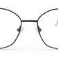 Full-Rim Navy Blue Square Cateye Spectacles