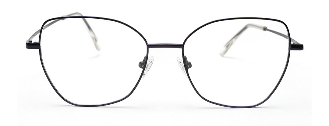 Full-Rim Navy Blue Square Cateye Spectacles