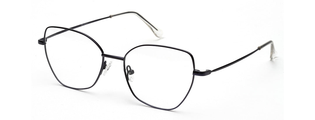 Full-Rim Navy Blue Square Cateye Spectacles