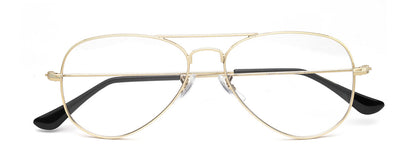 Gold Aviator Unisex Spectacle Frame