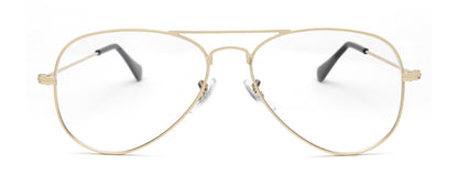 Gold Aviator Unisex Spectacle Frame