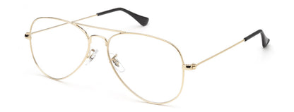 Gold Aviator Unisex Spectacle Frame